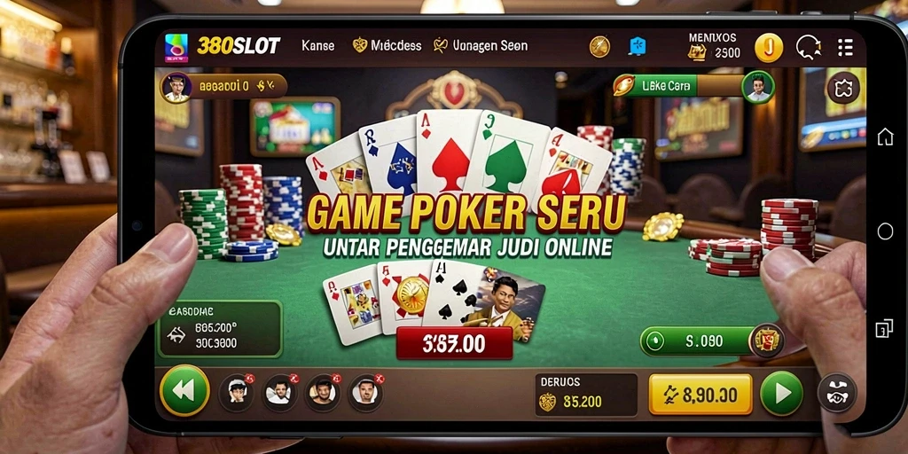 Tampilan menarik dari gameplay Poker di 380SLOT.