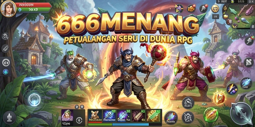 Tampilan gameplay seru RPG 666MENANG dengan petualangan mendebarkan.