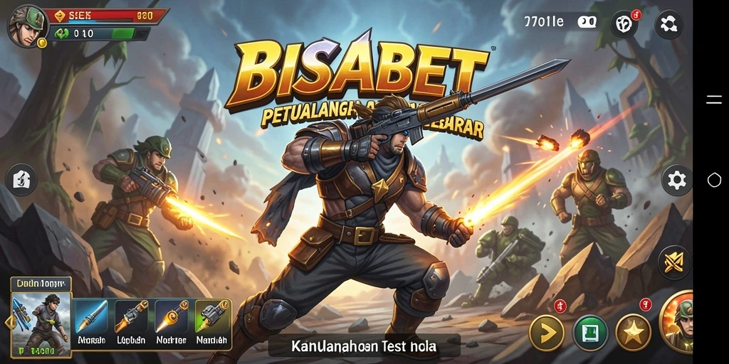 Tampilan aksi mendebarkan dari gameplay BISABET.