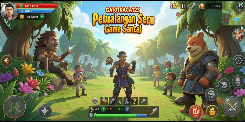 Tangkapan layar dari gameplay GATOTKACA123 yang mengasyikkan dan penuh warna.