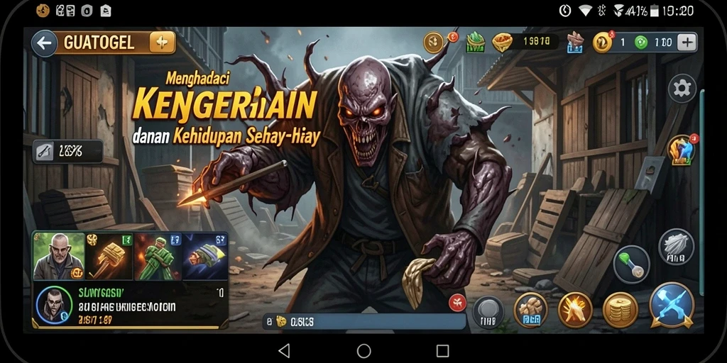 Screenshot GUATOGEL menampilkan momen mencekam di tengah kegelapan.