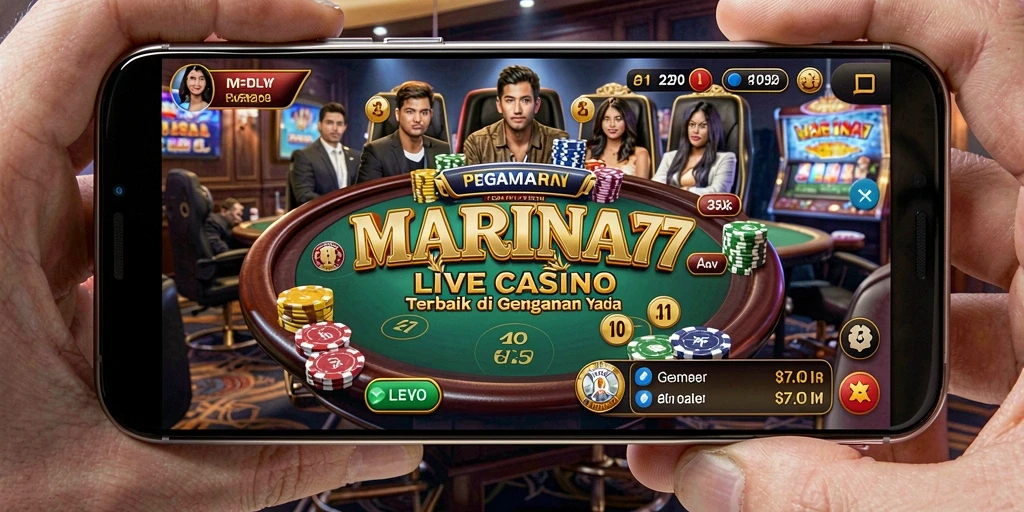 Tampilan permainan Live Casino MARINA77 yang menakjubkan dan interaktif.