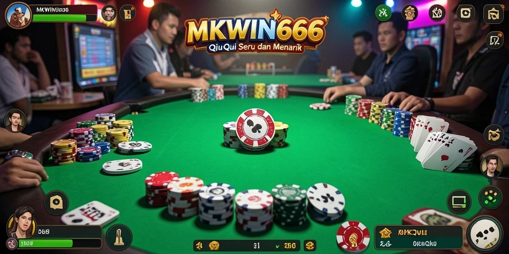 Tampilan gameplay seru di MKWIN666 saat bermain QiuQiu.