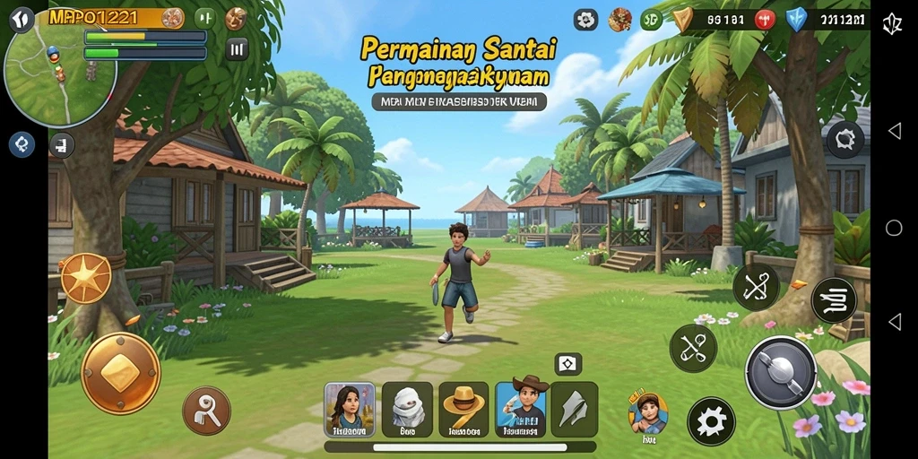 Tampilan gameplay MPO1221 yang ceria dan menyenangkan.
