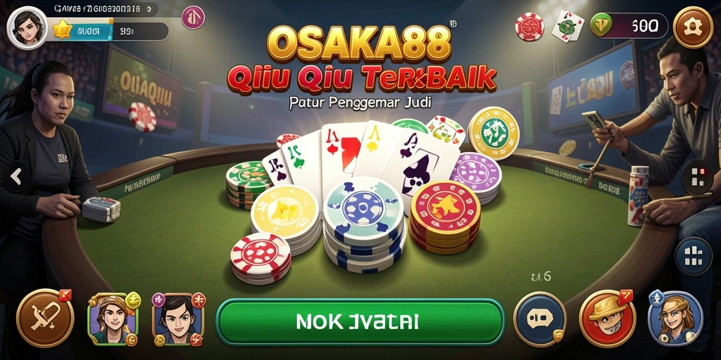 Screenshot OSAKA88 menampilkan aksi seru permainan QiuQiu.