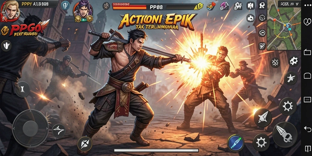 Tangkapan layar gameplay PP88 menunjukkan aksi seru dan grafik memukau.