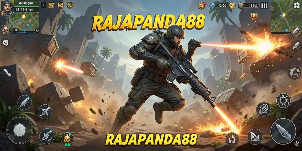 Tampilan aksi mendebarkan dari RAJAPANDA88 dalam pertempuran epik.