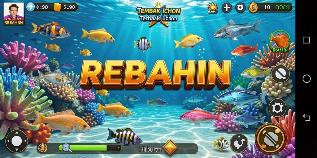 Gambaran gameplay seru Tembak Ikan di REBAHIN.