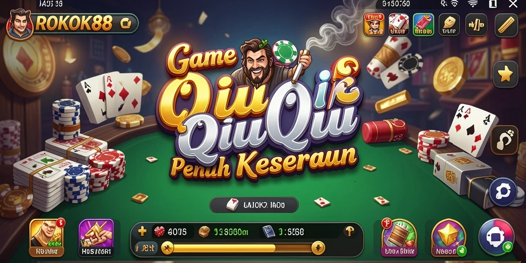 Screenshot ROKOK88 menampilkan aksi seru permainan QiuQiu.