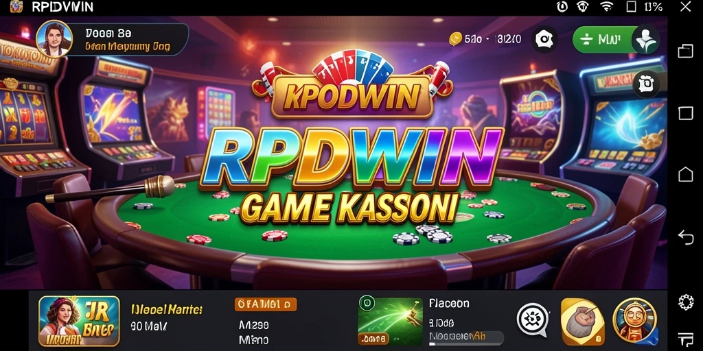 Screenshot gameplay RPIDWIN menampilkan suasana kasino yang mengasyikkan.