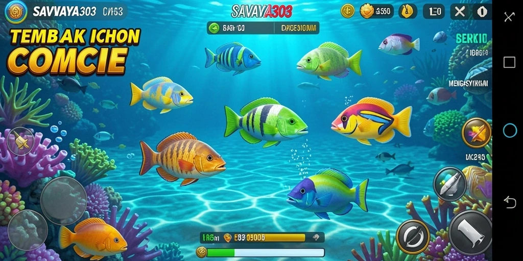 Tampilan gameplay Tembak Ikan yang seru dan interaktif.