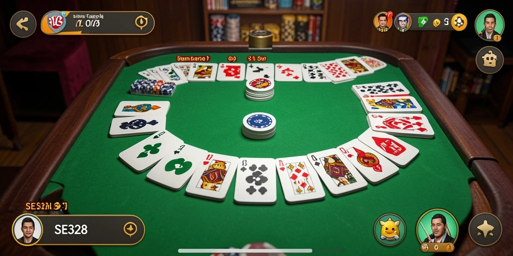 Tampilan gameplay SE328 yang menegangkan saat bermain Gaple.