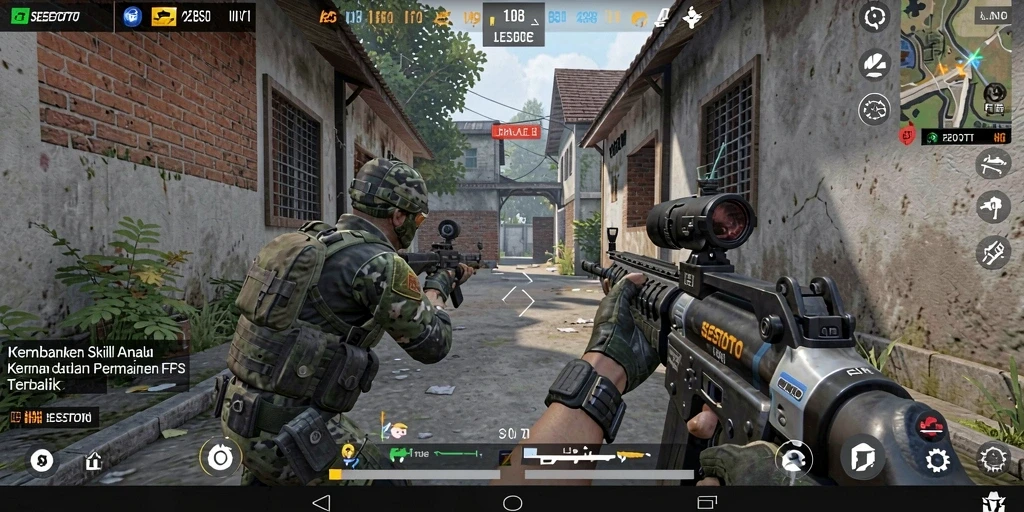 Tangkapan layar menunjukkan aksi intens dalam gameplay SESETOTO.