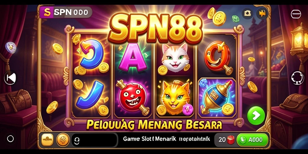 Tampilan gameplay menakjubkan dari SPN88 di layar ponsel.