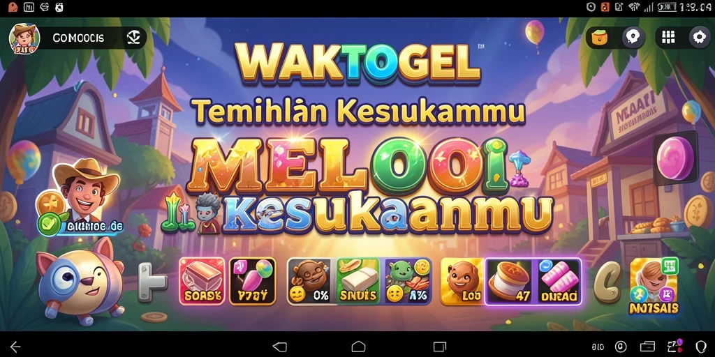 Screenshot gameplay WAKTOGEL menampilkan interaksi dan tantangan musik.